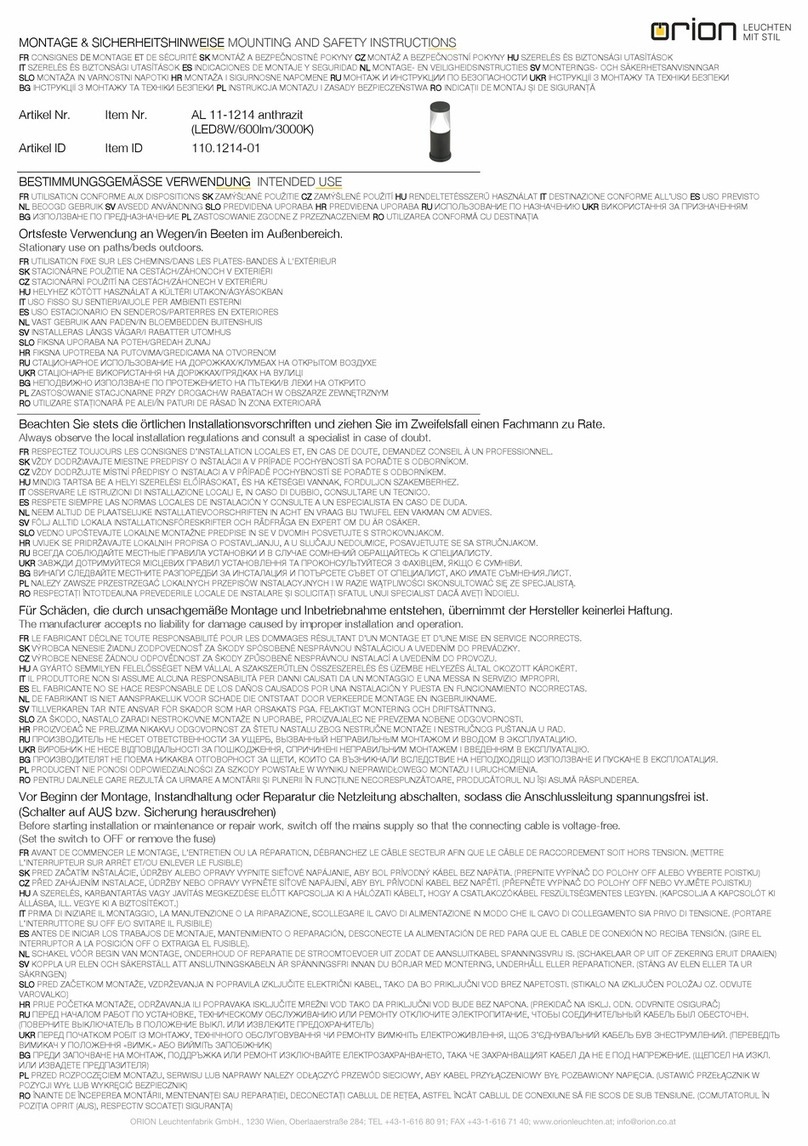 Orion AL 11-1214 Technical manual