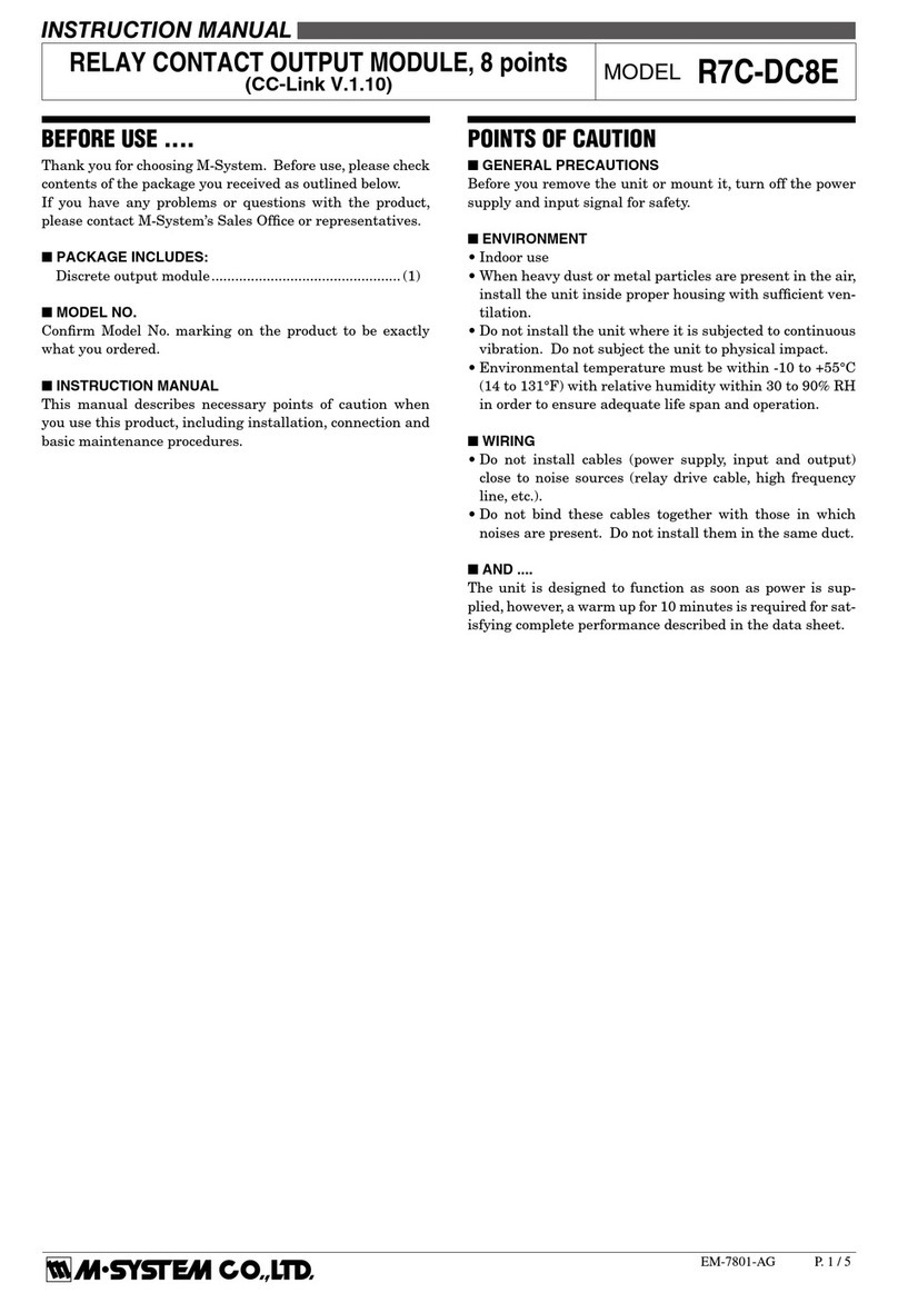 M-system R7C-DC8E instruction manual