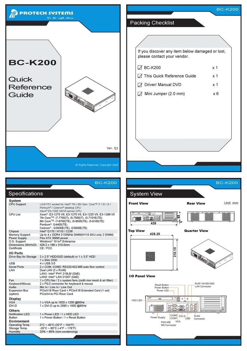 Protech Systems BC-K200 User manual