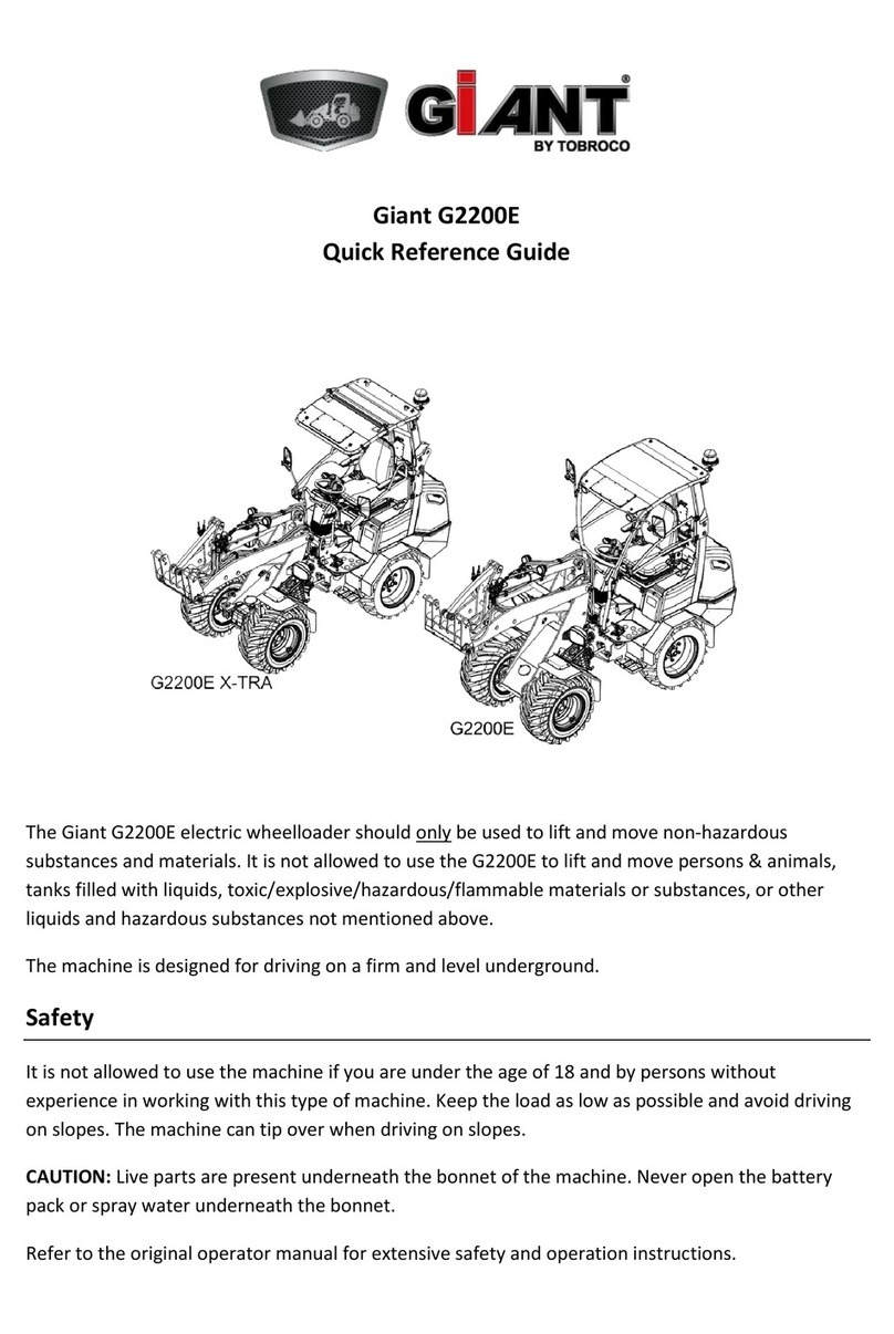 TOBROCO Giant G2200E Quick reference guide