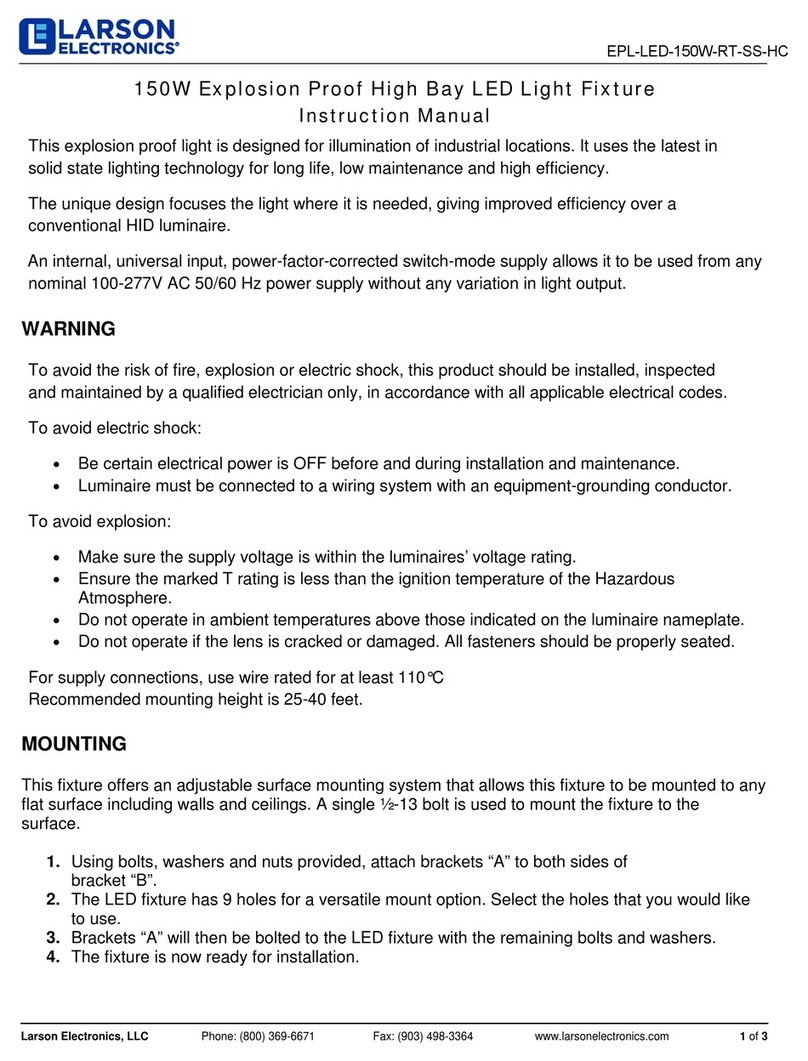 Larson Electronics EPL-LED-150W-RT-SS-HC User manual Larson Electronics EPL-LED-150W-RT-SS-HC User manual
