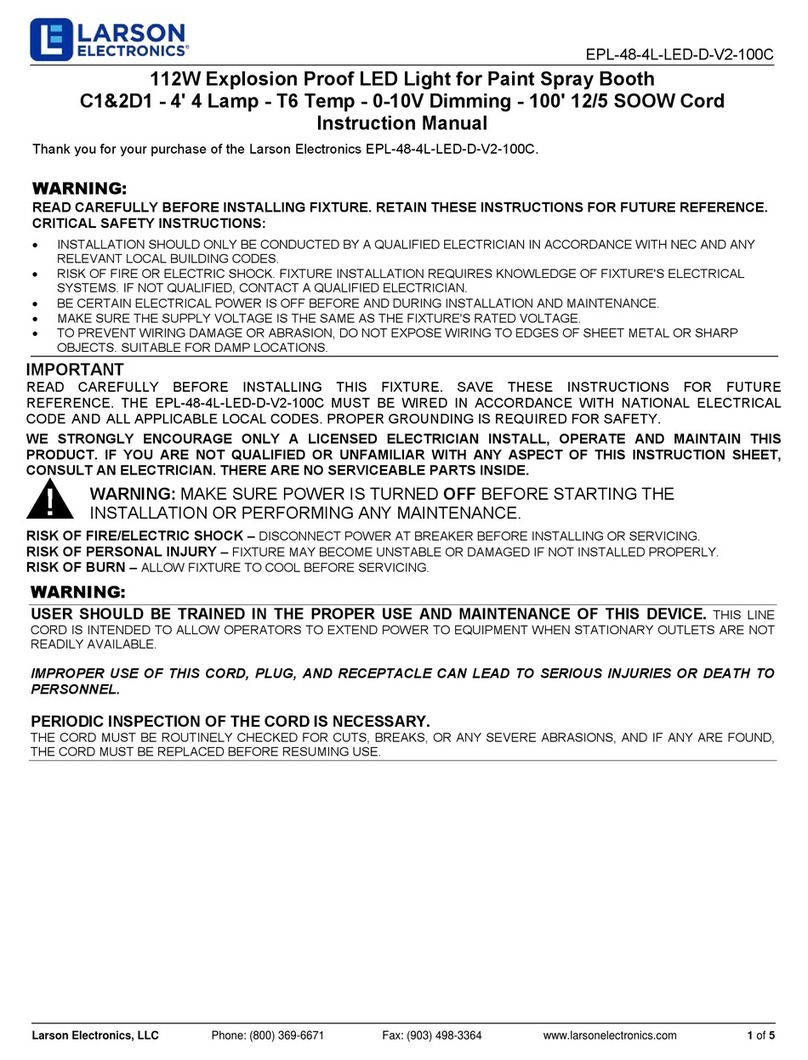 Larson Electronics EPL-48-4L-LED-D-V2-100C User manual