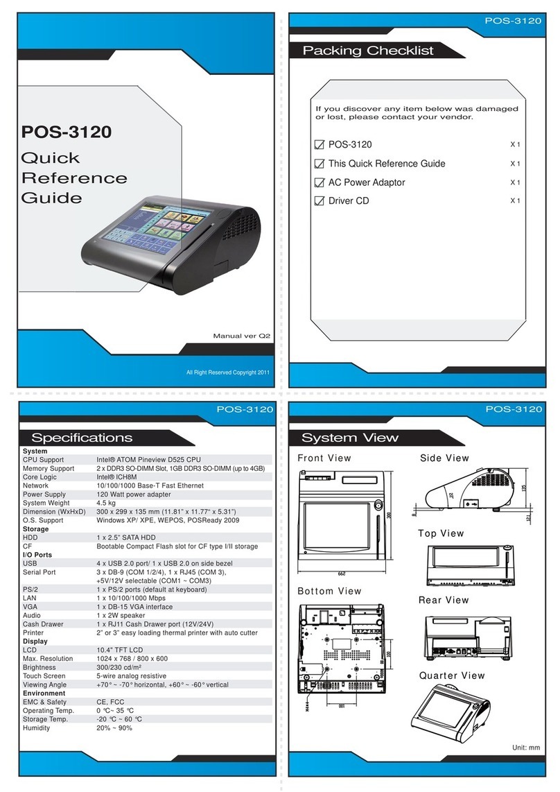Protech Systems POS-3120 User manual