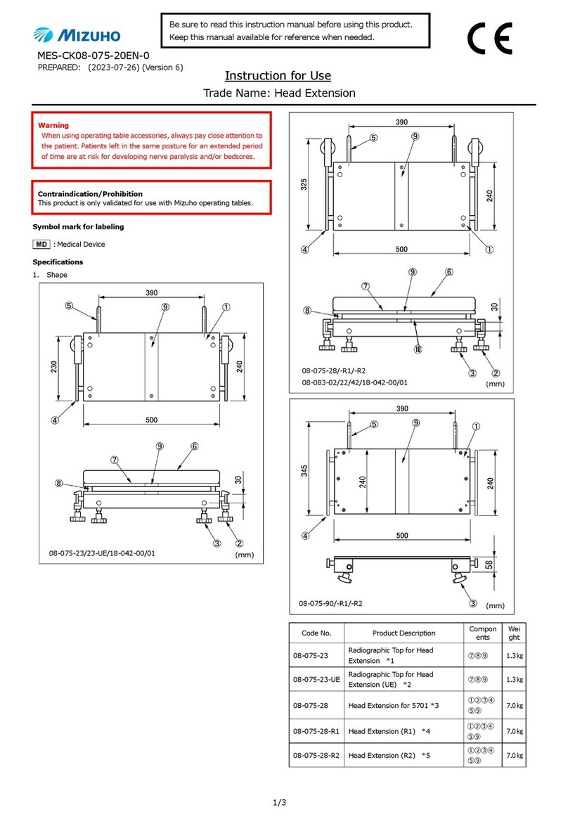 Mizuho MES-CK08-075-20EN-0 Instructions for use