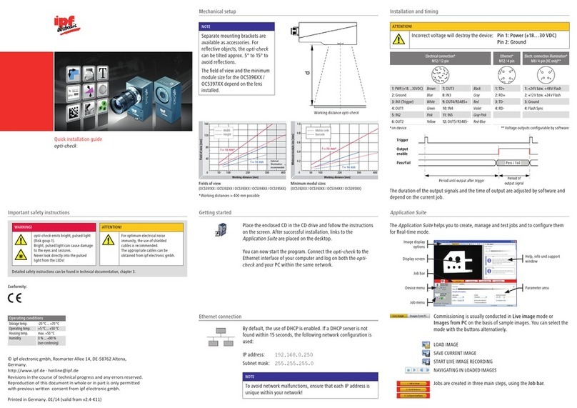 ipf electronic OC539E21 Quick installation guide