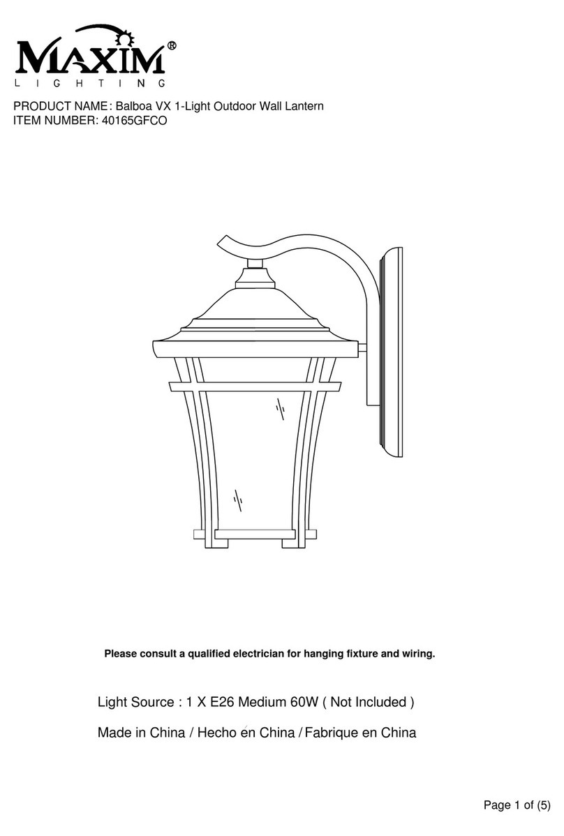 Maxim Lighting Balboa VX quick start guide Maxim Lighting Balboa VX quick start guide