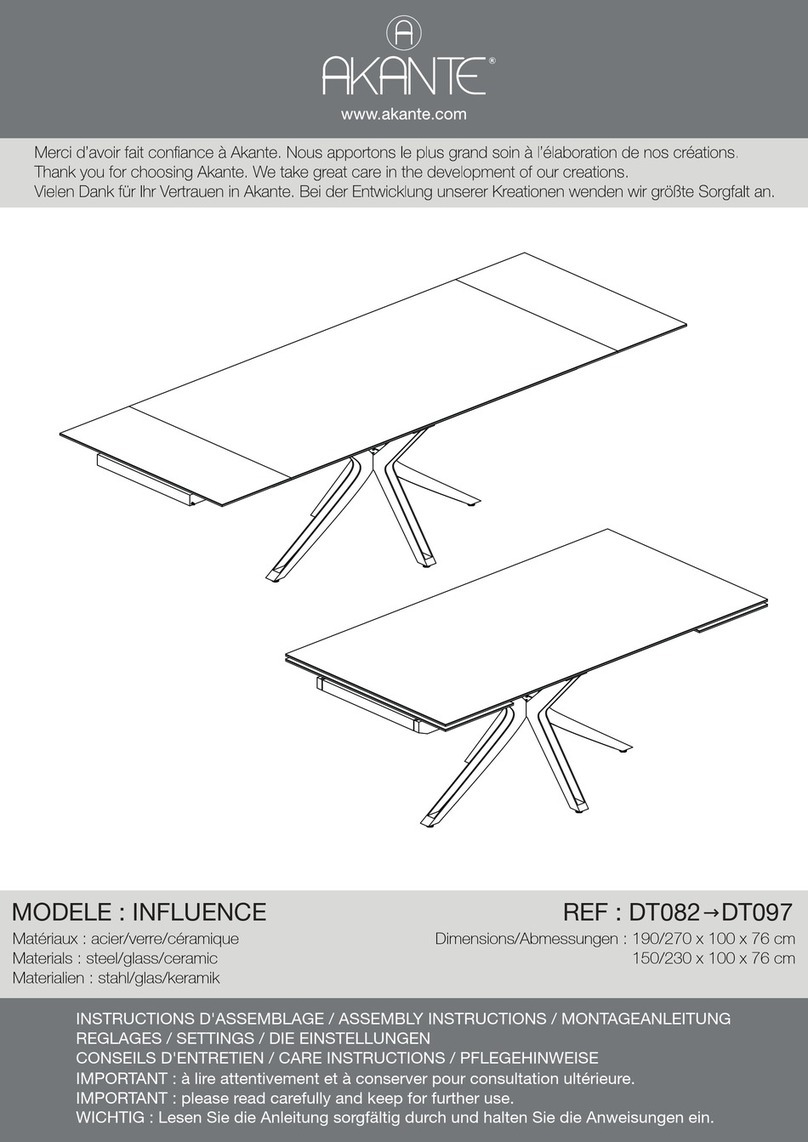 AKANTE Influence DT082 Assembly instructions