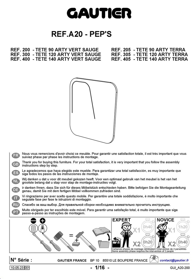 Gautier ARTY A20 Series User manual