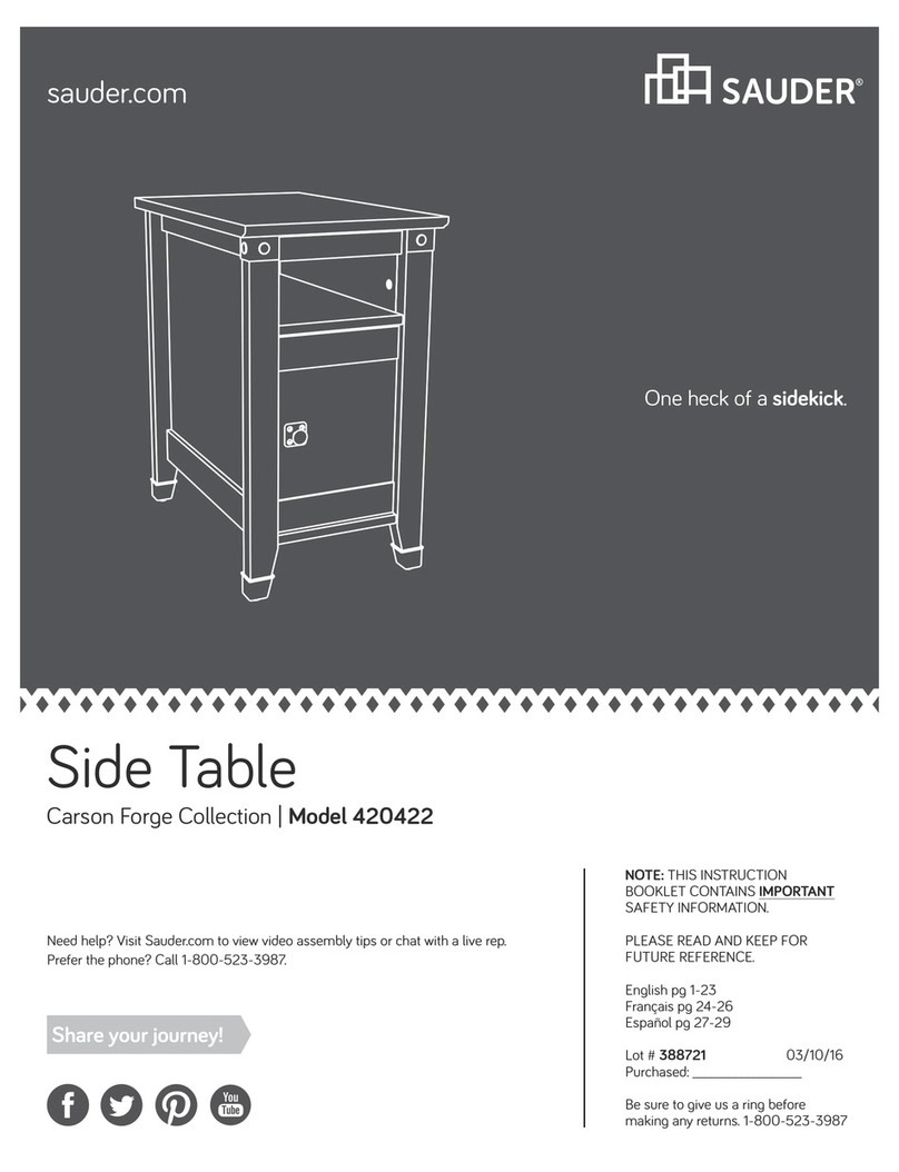 Sauder Carson Forge 420422 User manual