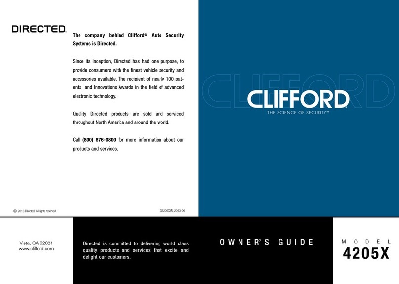 Directed Clifford 4205X owner's guide