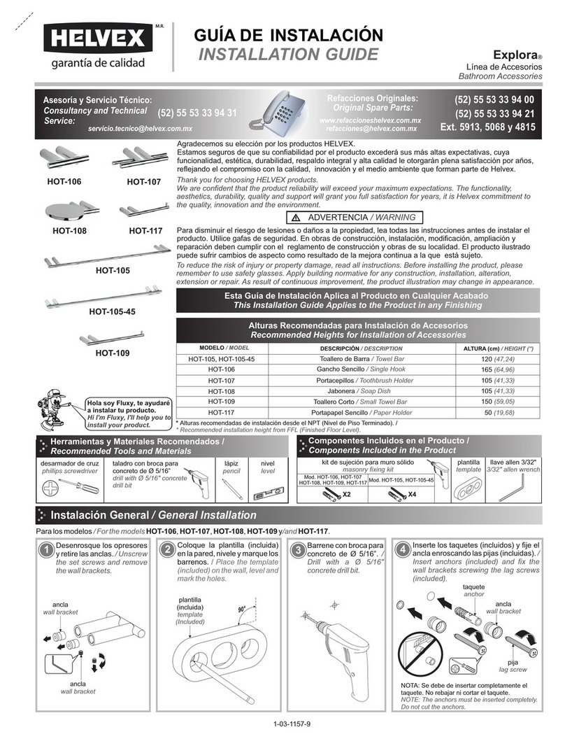 Helvex Explora HOT-105-45 User manual