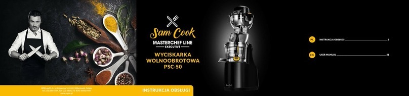 Sam Cook MASTERCHEF LINE PSC-50/B User manual