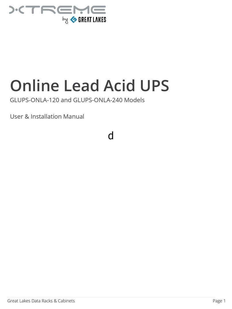 Great Lakes XTREME GLUPS-ONLA-120 User & installation manual