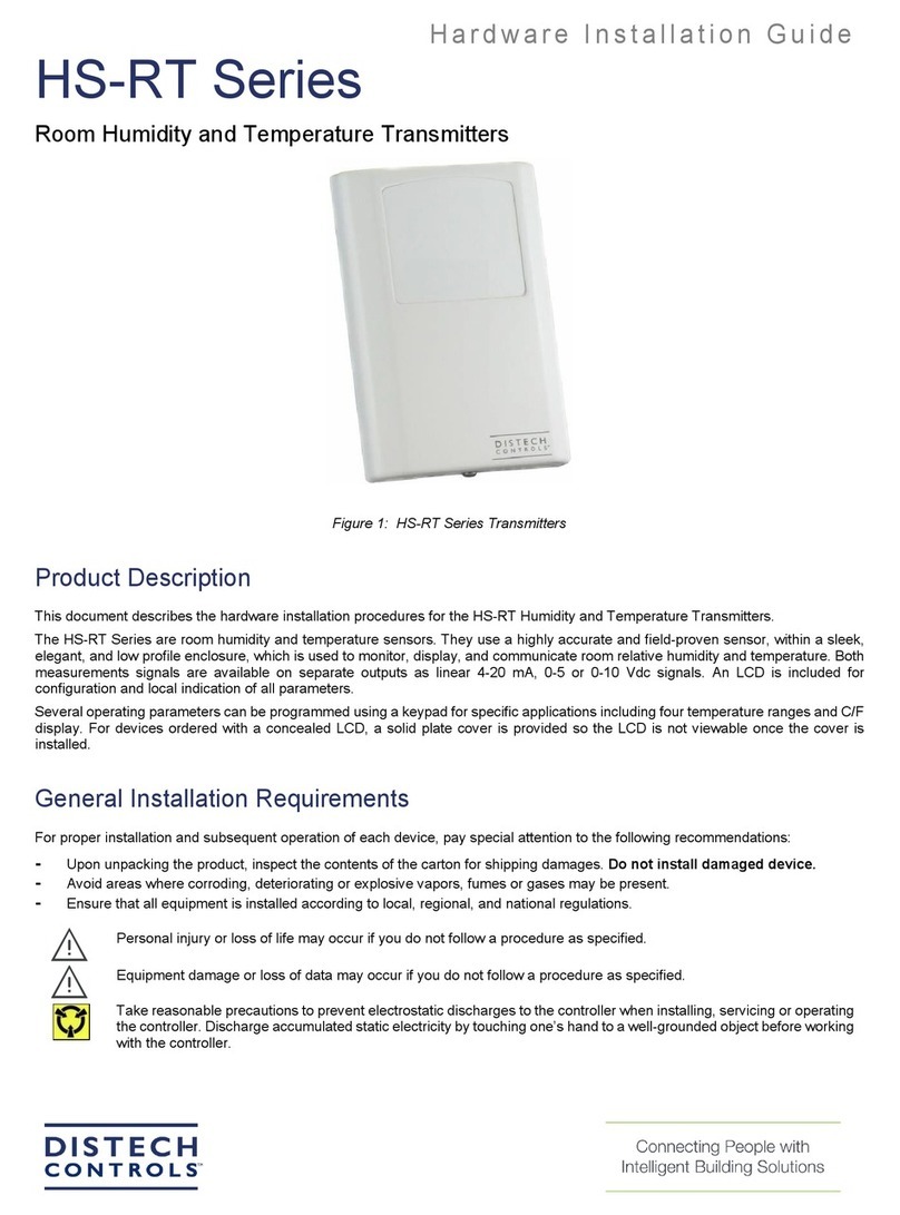 Distech Controls HS-RT Series Manual
