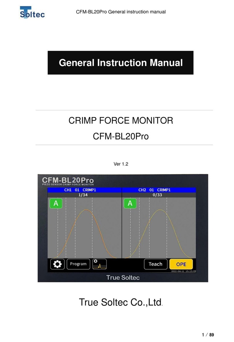 TRUE SOLTEC CFM-BL20Pro Instruction manual