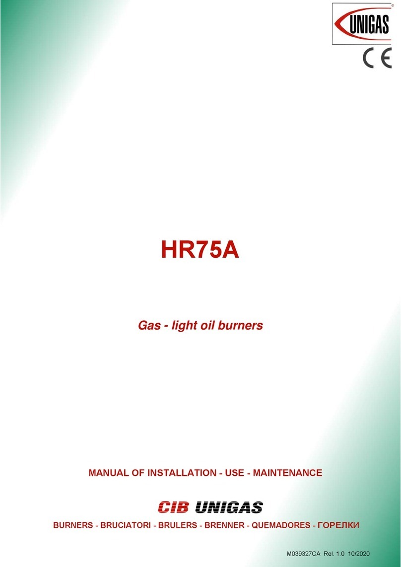 Unigas HR75A MG Series Operating manual