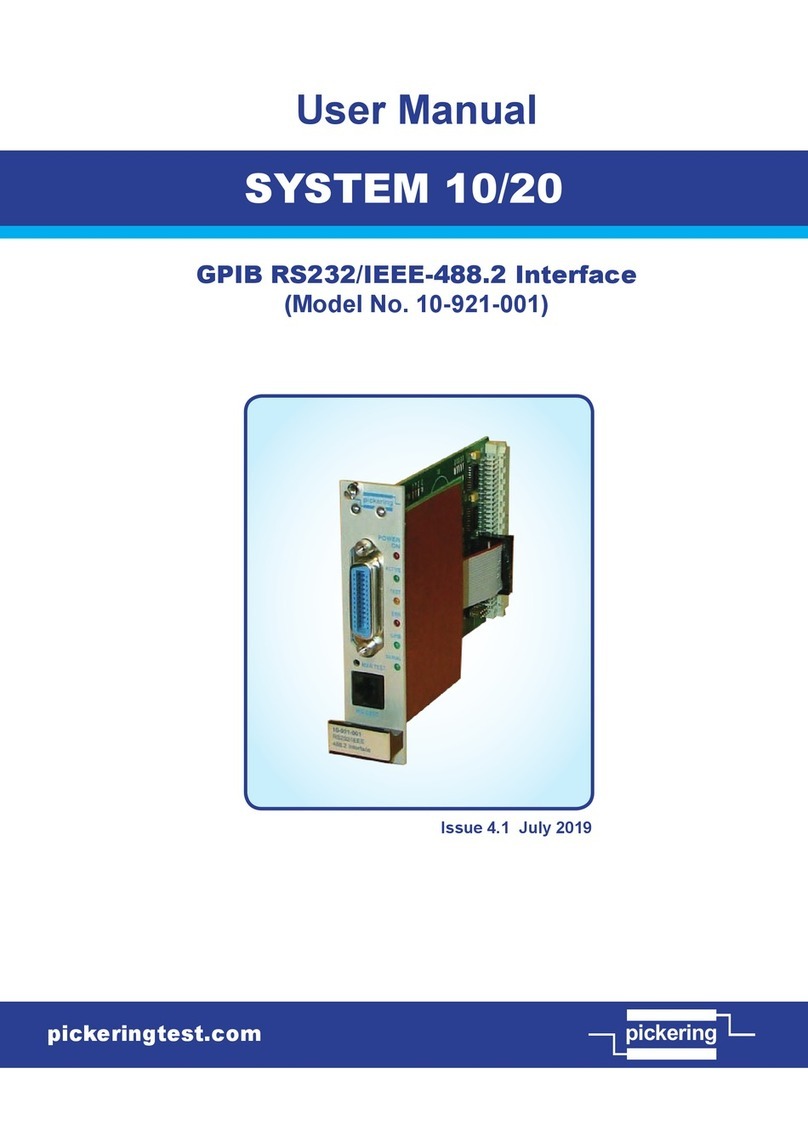 Pickering SYSTEM 10 User manual