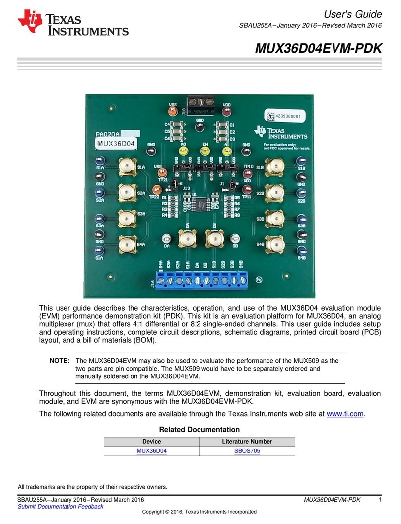 Texas Instruments MUX36D04EVM-PDK User manual