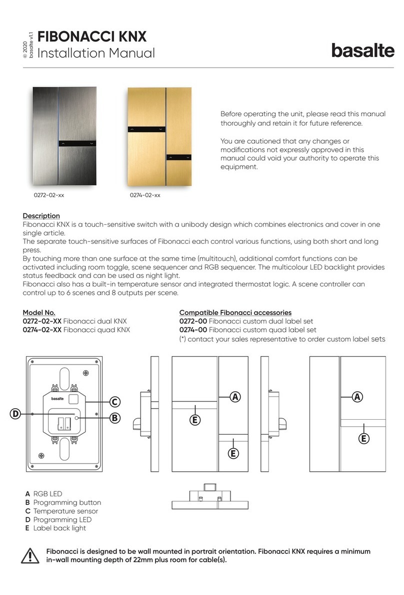 Basalte FIBONACCI KNX installation manual