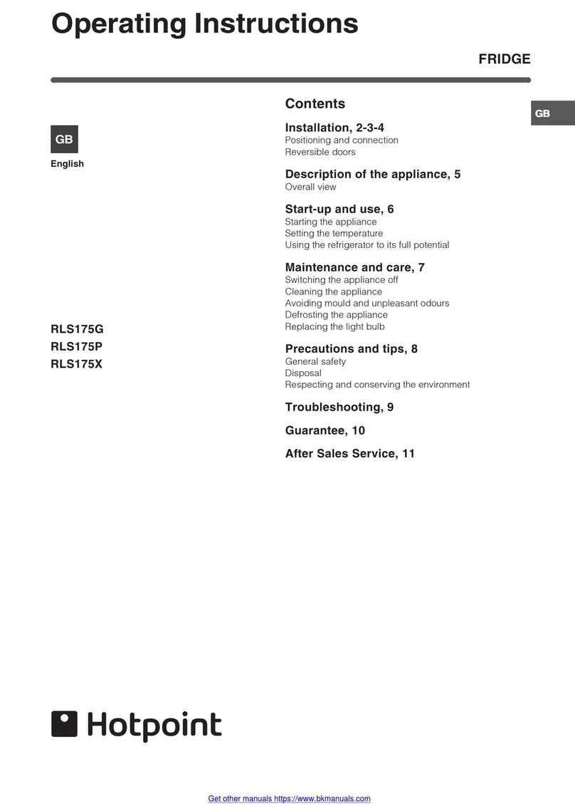 Hotpoint RLS175G User manual