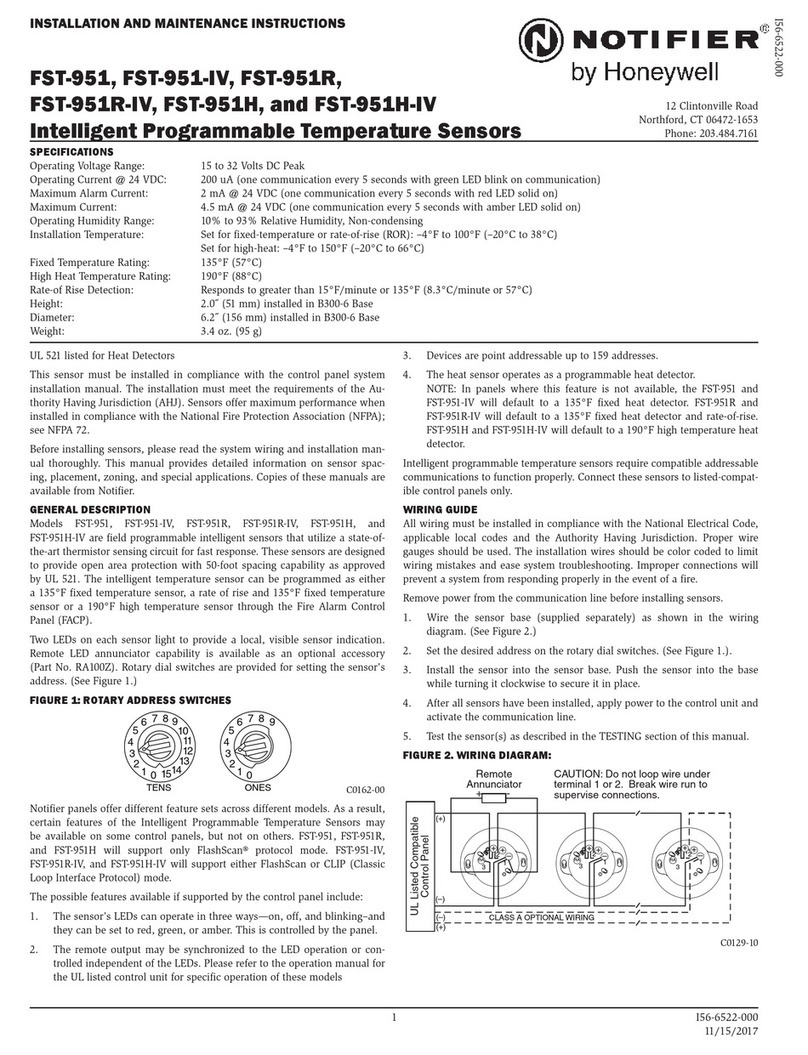 Honeywell Notifier FST-951 User manual