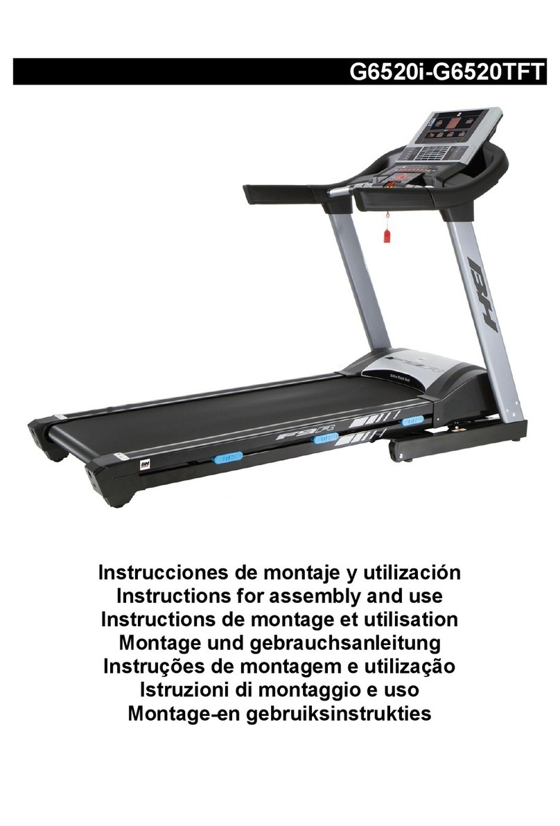 BH FITNESS F9R TFT G6520TFTR Instructions for assembly and use