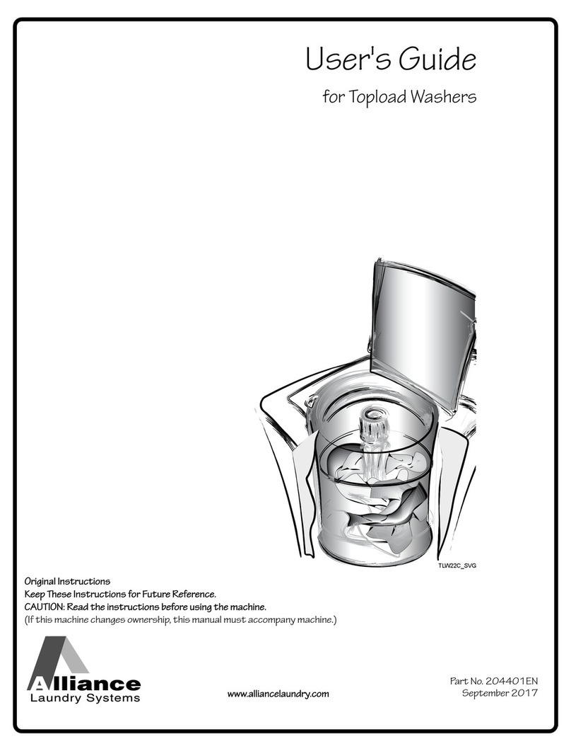 Alliance Laundry Systems Speed Queen TV2000WN User manual