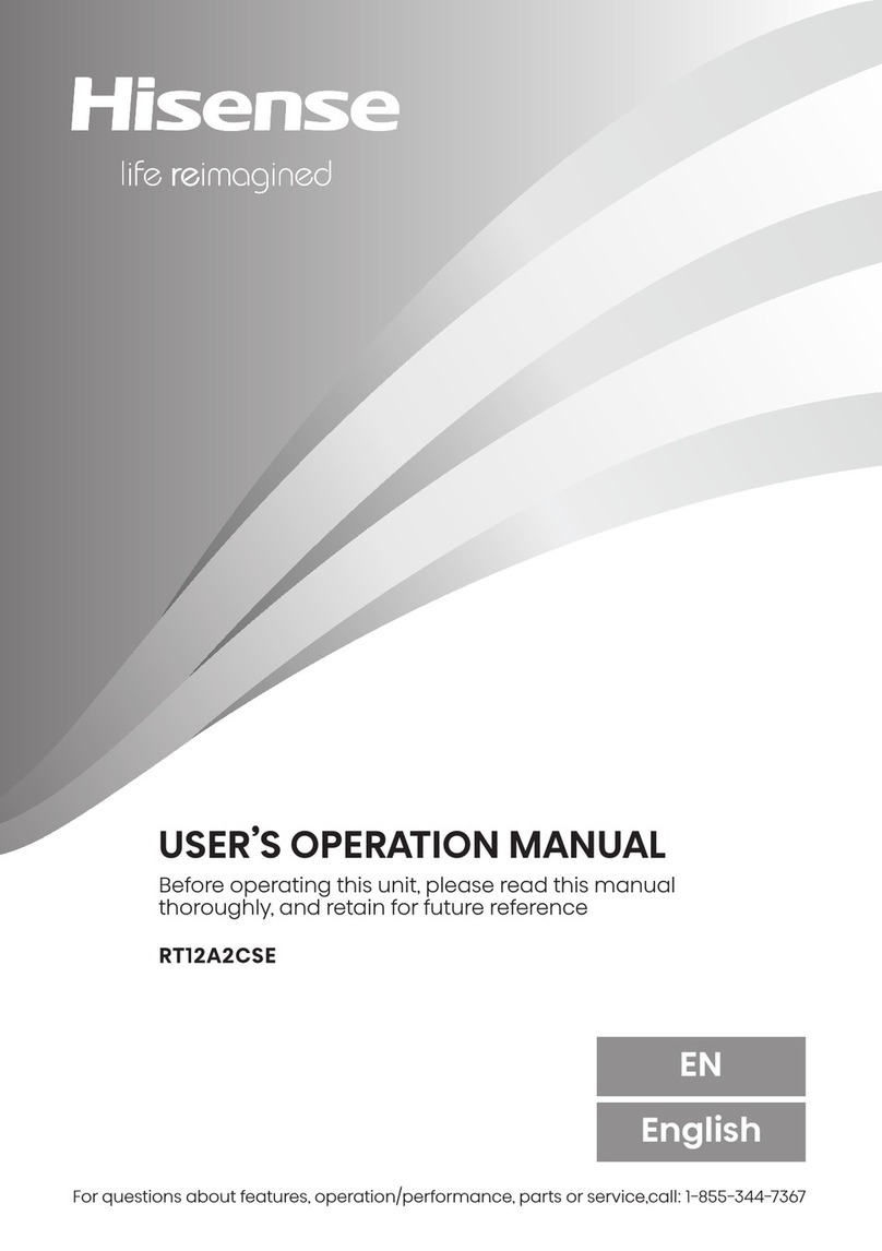 Hisense RT12A2CSE Operation manual Hisense RT12A2CSE Operation manual