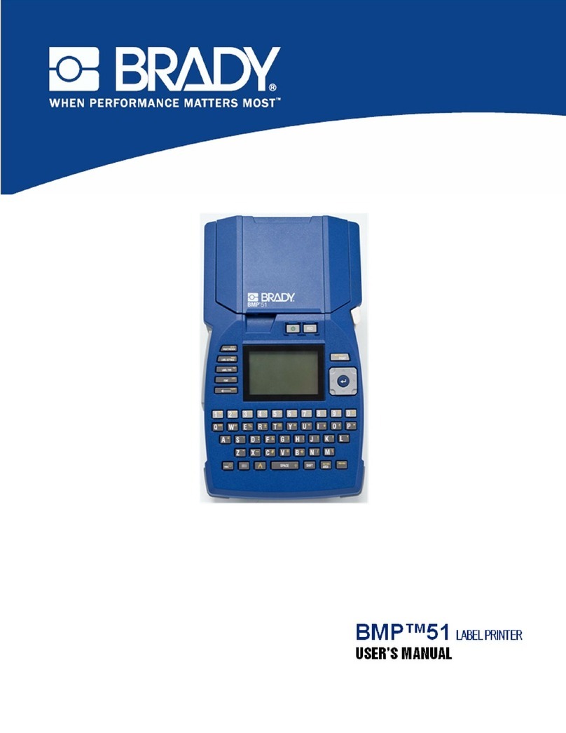 Brady BMP 51 User manual