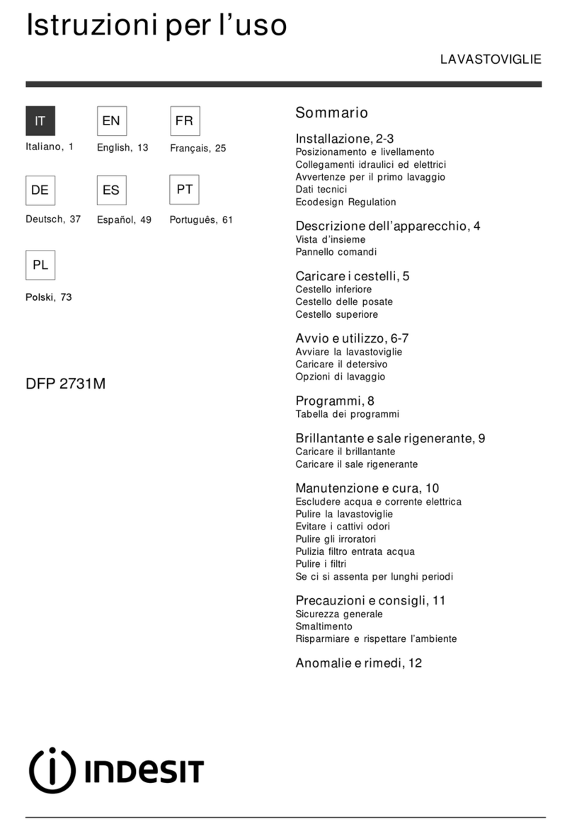 Indesit DFP 2731M operating instructions