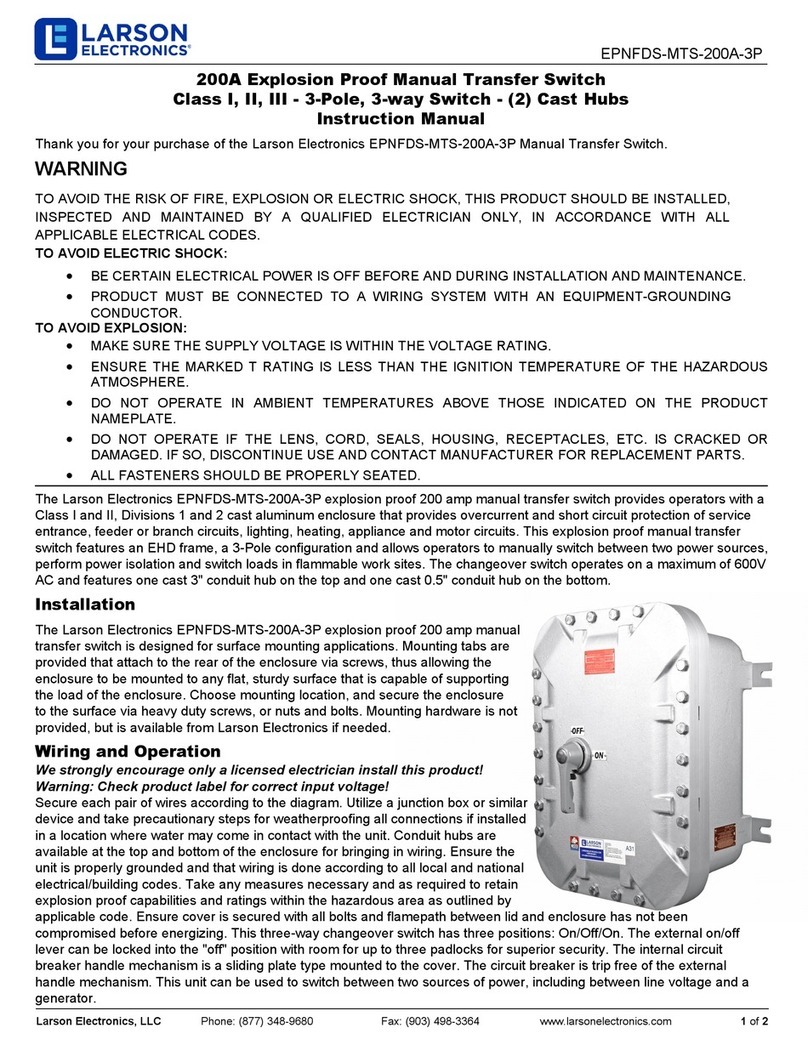 Larson Electronics EPNFDS-MTS-200A-3P instruction manual