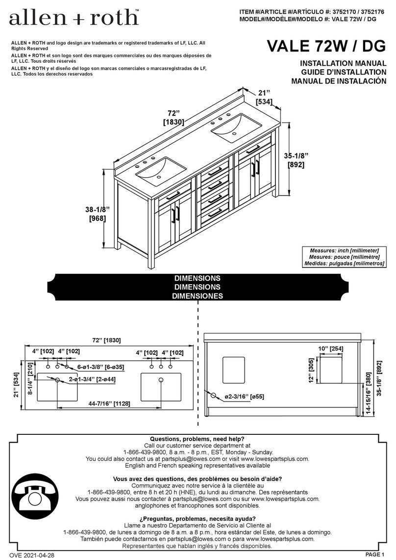 Allen + Roth VALE 72W installation manual