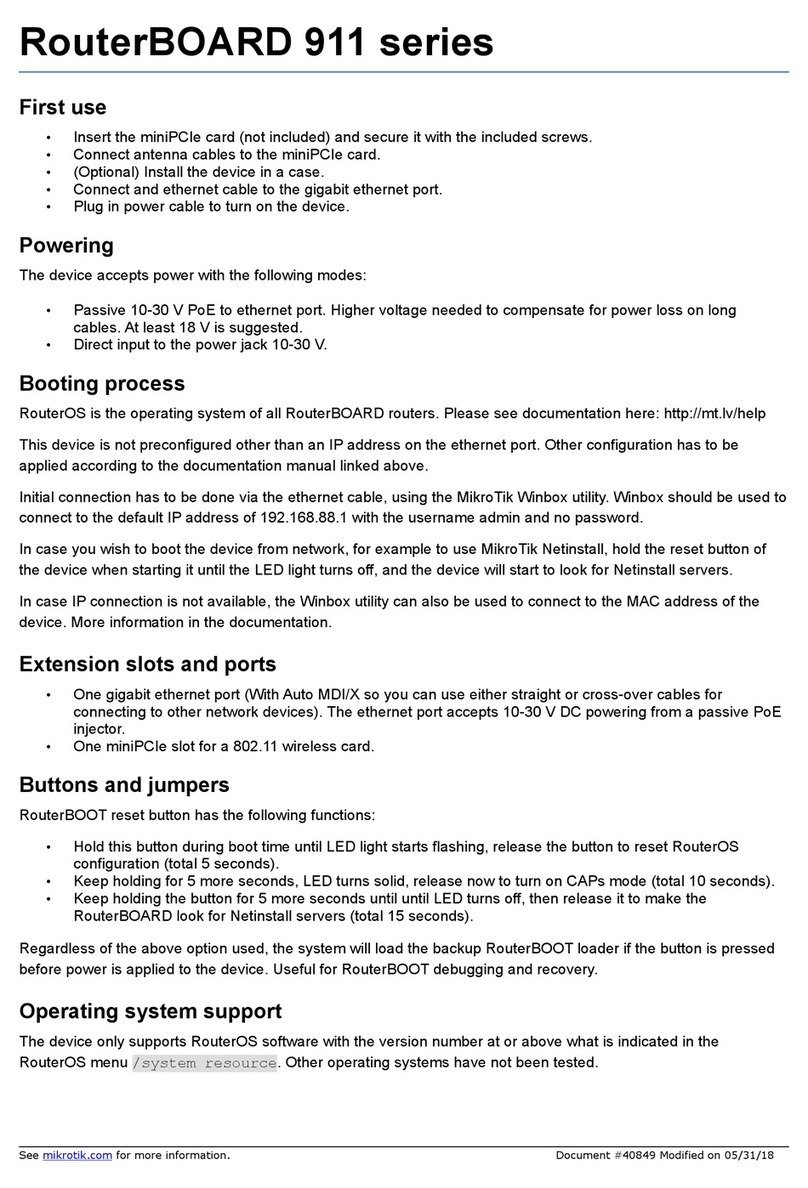 MikroTik RouterBOARD 911 Series User manual MikroTik RouterBOARD 911 Series User manual