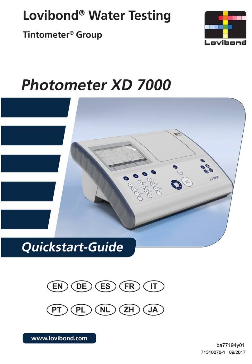 Tintometer Lovibond XD 7000 User manual