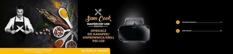 Sam Cook MASTERCHEF LINE PSC-120/B manual Sam Cook MASTERCHEF LINE PSC-120/B manual
