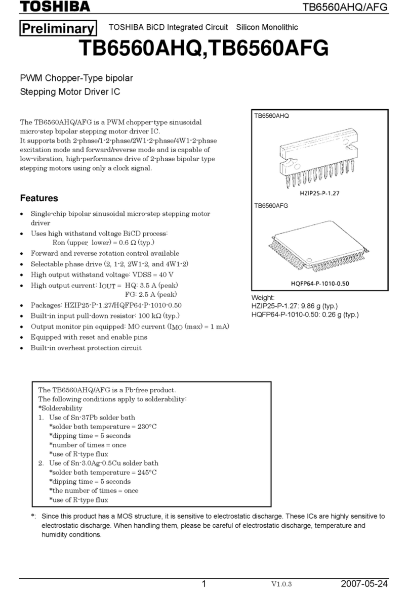 Toshiba Preliminary TB6560AHQ User manual