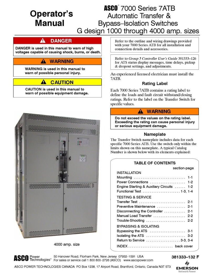 Emerson ASCO 7000 Series User manual