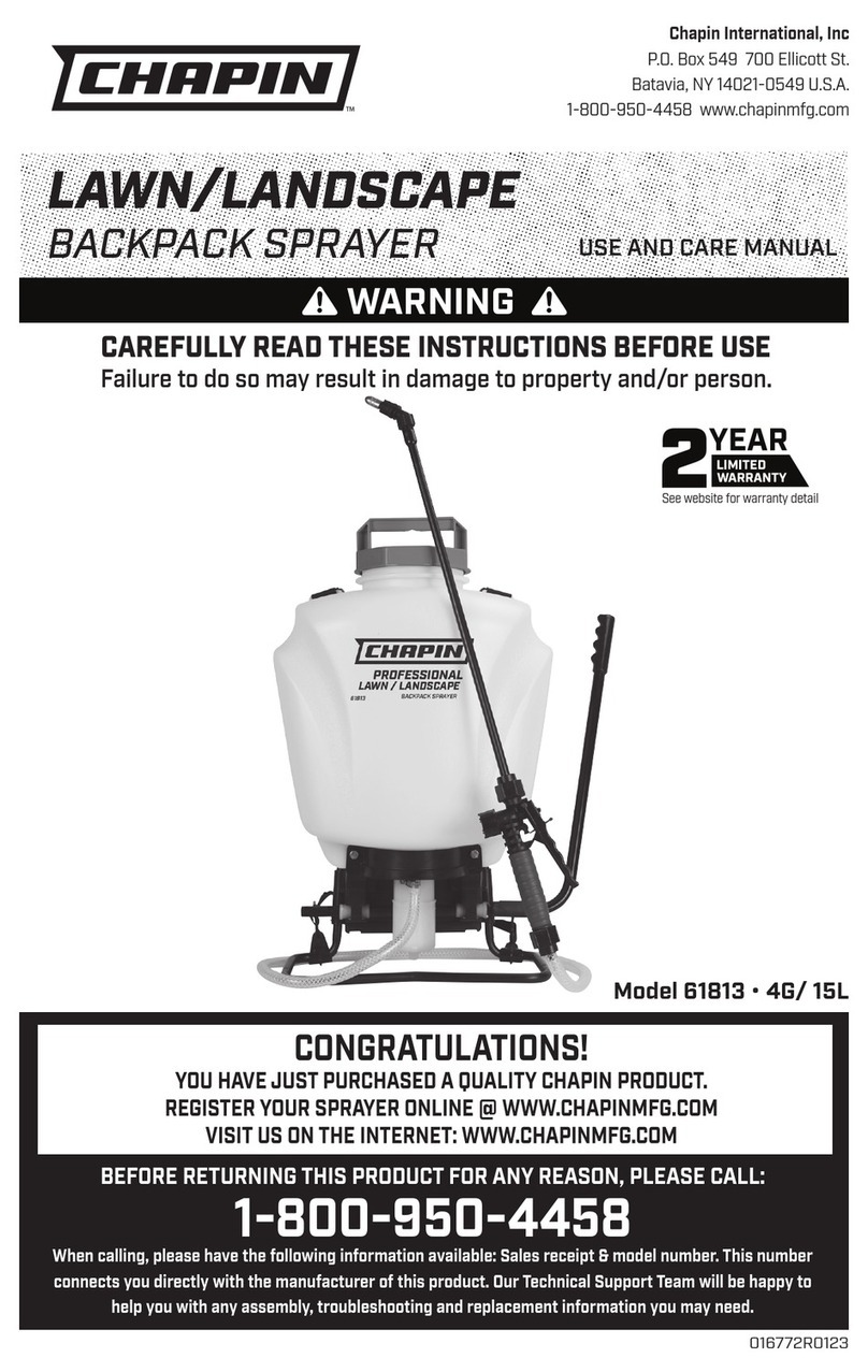 Chapin 61813 use and care manual