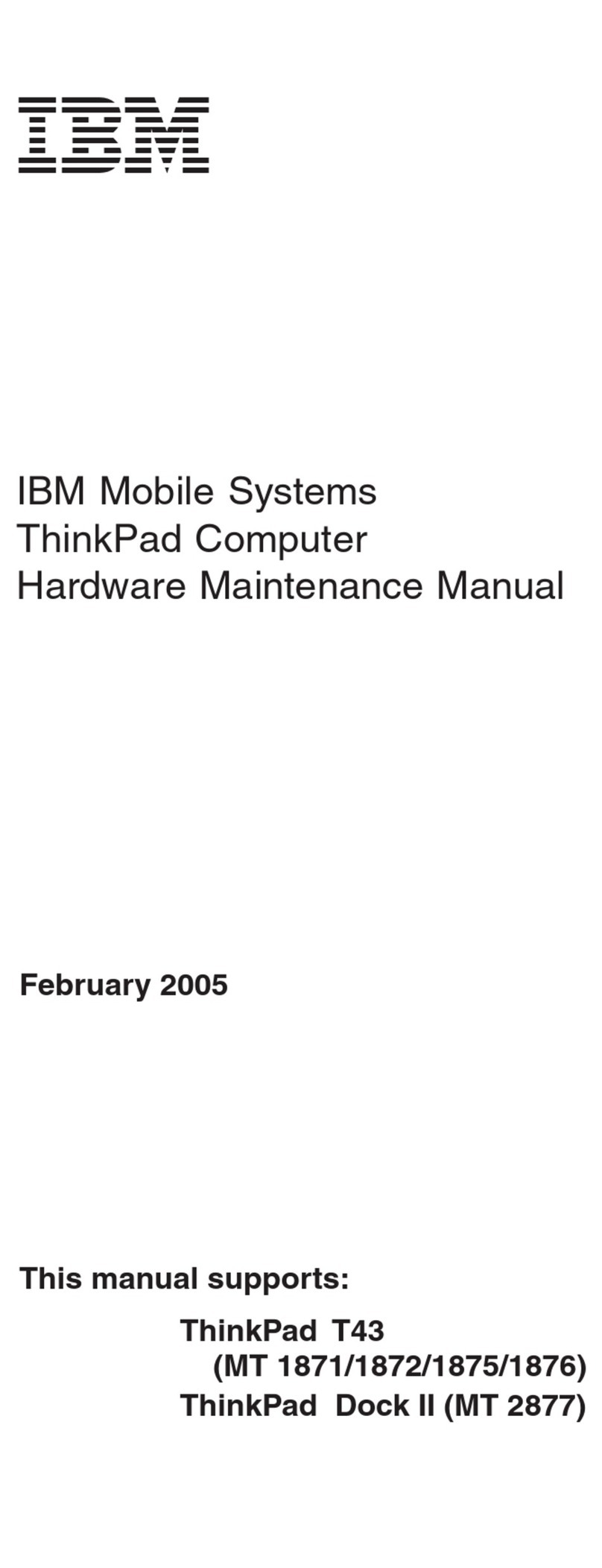IBM MT 2877 Owner's manual