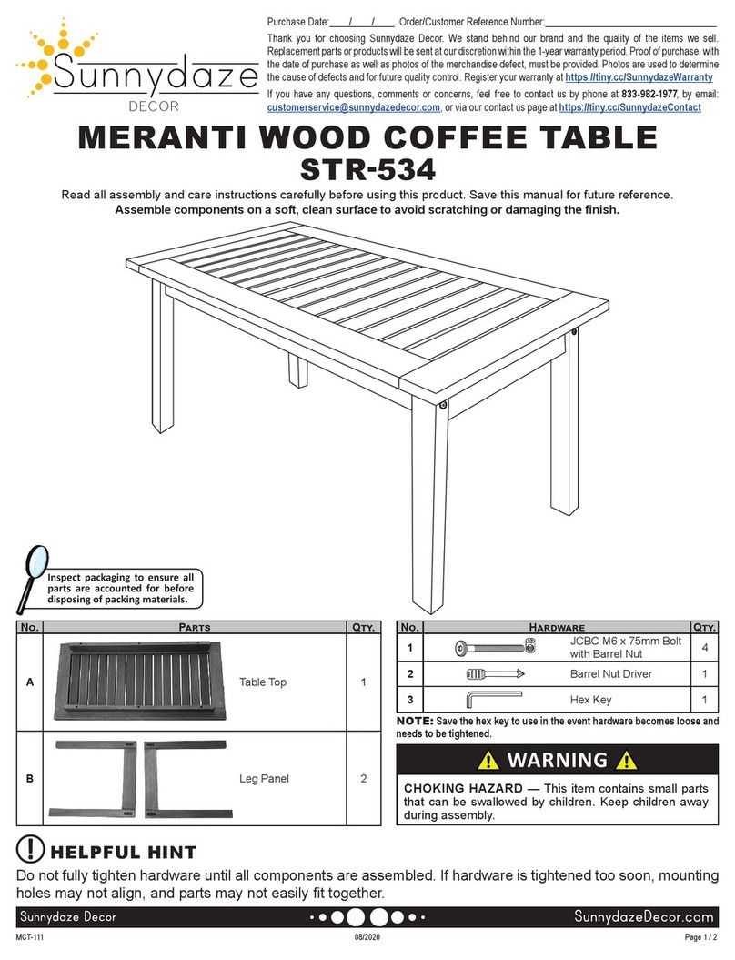 Sunnydaze Decor MERANTI STR-534 manual Sunnydaze Decor MERANTI STR-534 manual
