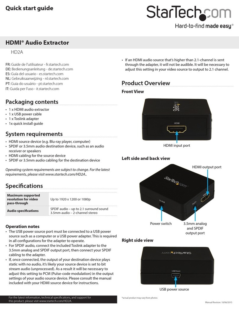 StarTech.com HD2A quick start guide