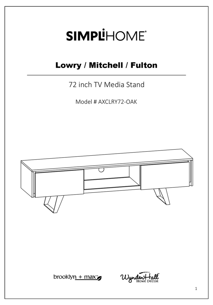 Simpli Home brooklyn + max WyndenHall AXCLRY72-OAK User manual Simpli Home brooklyn + max WyndenHall AXCLRY72-OAK User manual