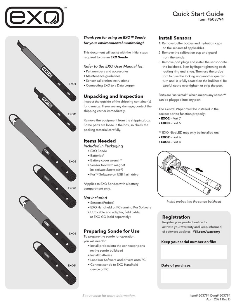 YSI EXO1 quick start guide