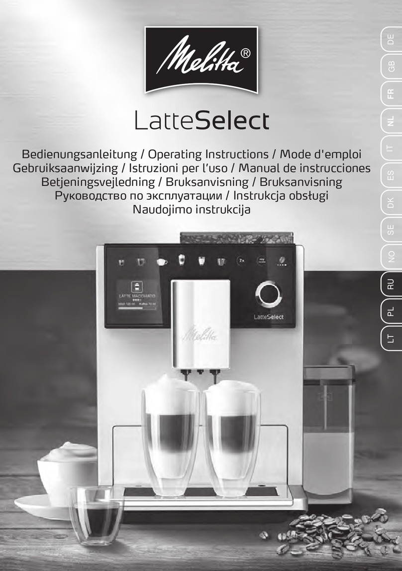 Melitta LatteSelect F630-201 operating instructions