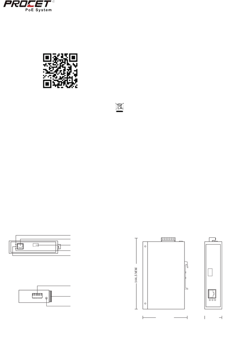 PROCET PT-PSE105GBS-D-10 user manual
