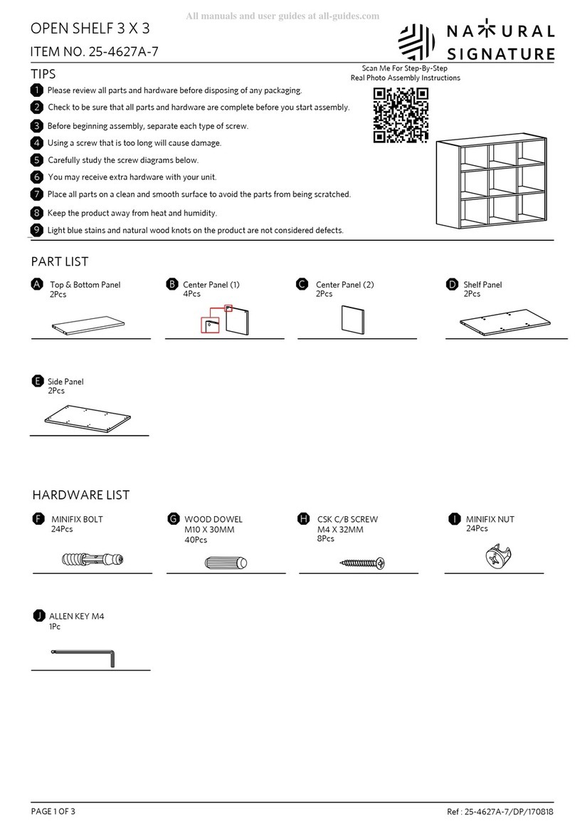 Natural Signature 25-4627A-7 quick start guide