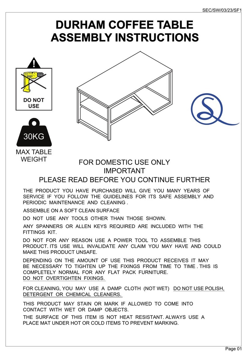 Seconique DURHAM User manual