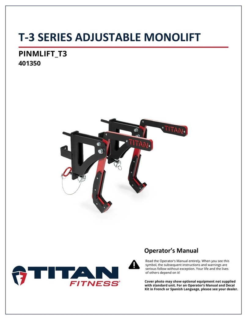 Titan Fitness T-3 Series Operator's manual