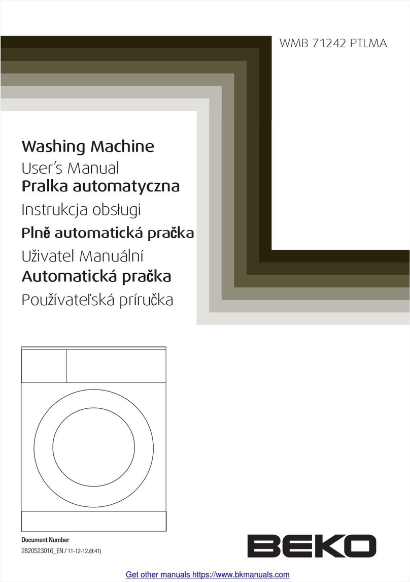 Beko WMB 71242 PTLMA user manual