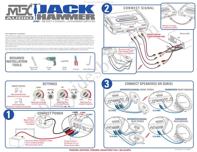 MTX JACKHAMMER JH404 quick start guide